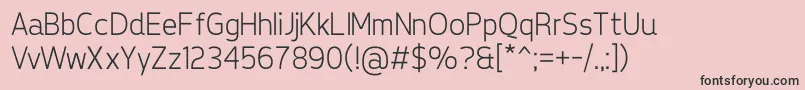 TepenoSansLight Font – Black Fonts on Pink Background