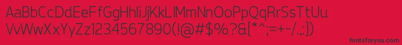 TepenoSansLight Font – Black Fonts on Red Background