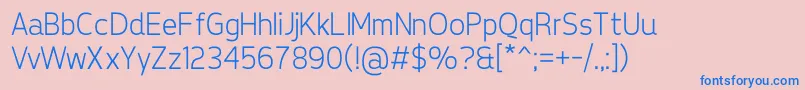 TepenoSansLight Font – Blue Fonts on Pink Background