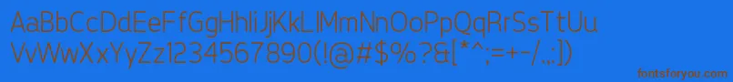 TepenoSansLight Font – Brown Fonts on Blue Background