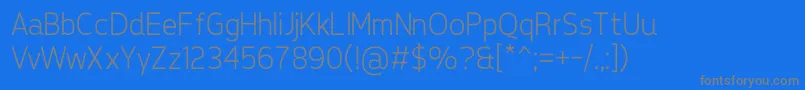 TepenoSansLight Font – Gray Fonts on Blue Background