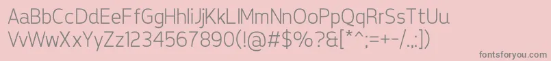 TepenoSansLight Font – Gray Fonts on Pink Background