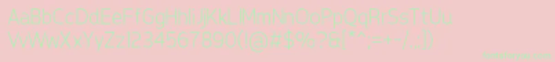 TepenoSansLight Font – Green Fonts on Pink Background