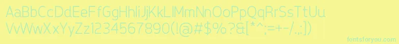 TepenoSansLight Font – Green Fonts on Yellow Background