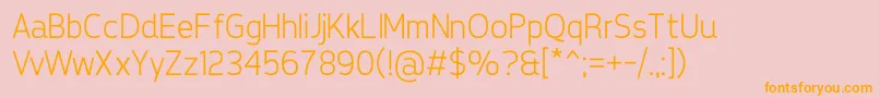 TepenoSansLight Font – Orange Fonts on Pink Background