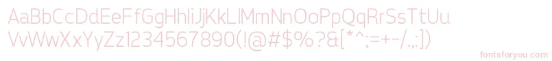 TepenoSansLight Font – Pink Fonts on White Background