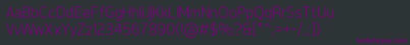 TepenoSansLight Font – Purple Fonts on Black Background