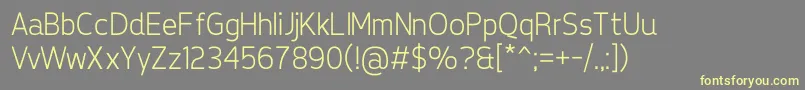 TepenoSansLight Font – Yellow Fonts on Gray Background