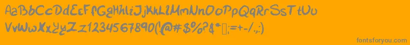 Smismi Font – Gray Fonts on Orange Background