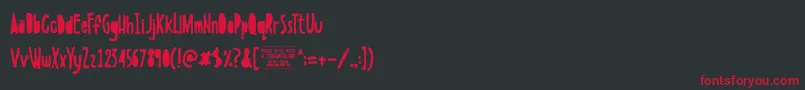 BoldensteinSolid Font – Red Fonts on Black Background