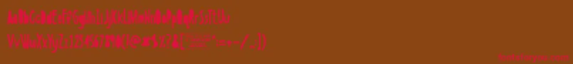 BoldensteinSolid Font – Red Fonts on Brown Background