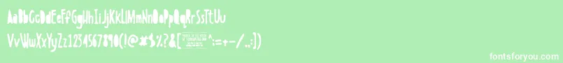 BoldensteinSolid Font – White Fonts on Green Background