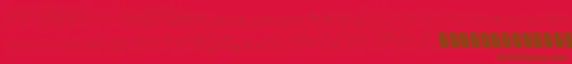 Sizematters Font – Brown Fonts on Red Background