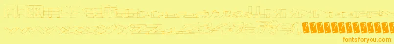Sizematters Font – Orange Fonts on Yellow Background