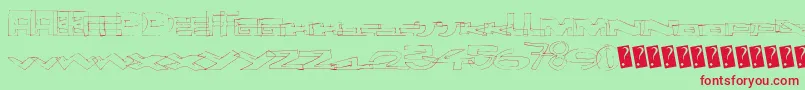 Sizematters Font – Red Fonts on Green Background