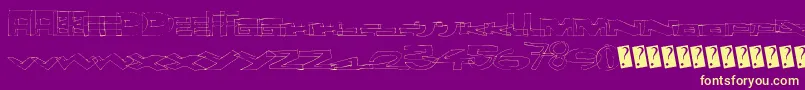 Sizematters Font – Yellow Fonts on Purple Background