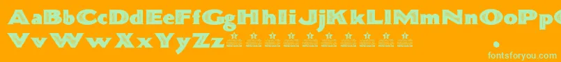 BonnevilleCoPersonalUse Font – Green Fonts on Orange Background