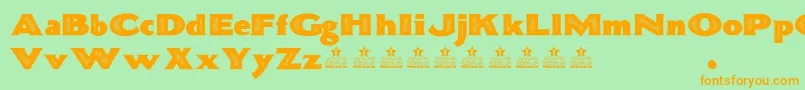 BonnevilleCoPersonalUse Font – Orange Fonts on Green Background