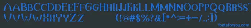 TheDarkTitanVintage Font – Blue Fonts on Black Background