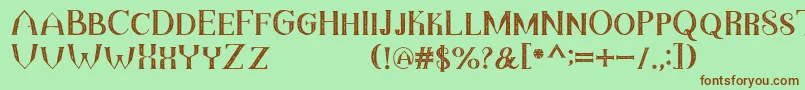 TheDarkTitanVintage Font – Brown Fonts on Green Background