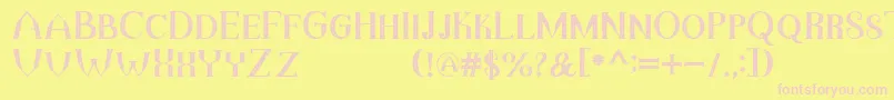 TheDarkTitanVintage Font – Pink Fonts on Yellow Background