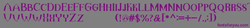 Шрифт TheDarkTitanVintage – фиолетовые шрифты на сером фоне