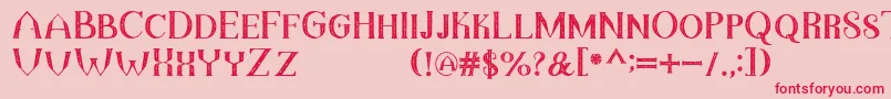 TheDarkTitanVintage Font – Red Fonts on Pink Background