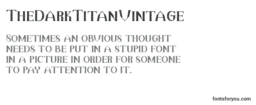 TheDarkTitanVintage Font