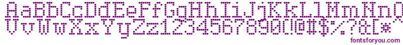 Шрифт SerifLedBoard7 – фиолетовые шрифты