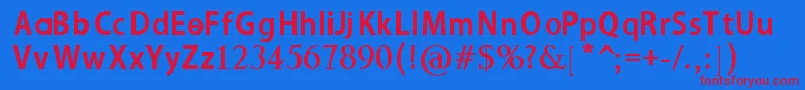 Nutellabold Font – Red Fonts on Blue Background