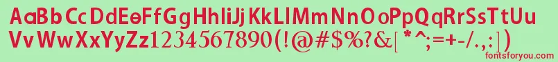 Nutellabold Font – Red Fonts on Green Background