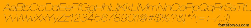 HelveticaneueltstdUltltexo Font – Black Fonts on Orange Background