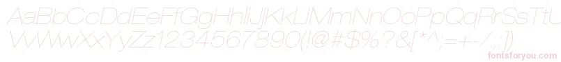 HelveticaneueltstdUltltexo Font – Pink Fonts on White Background