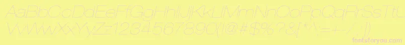 HelveticaneueltstdUltltexo Font – Pink Fonts on Yellow Background