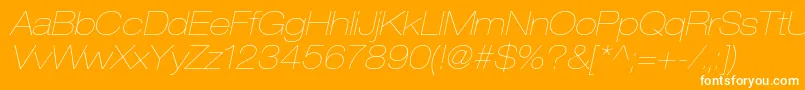 HelveticaneueltstdUltltexo Font – White Fonts on Orange Background