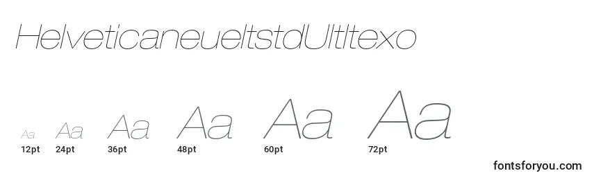 Größen der Schriftart HelveticaneueltstdUltltexo