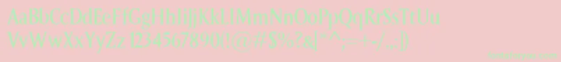 Saga Font – Green Fonts on Pink Background