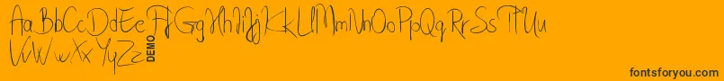 ByndaDemo Font – Black Fonts on Orange Background