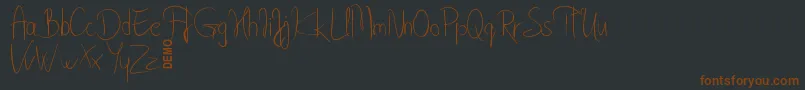 ByndaDemo-fontti – ruskeat fontit mustalla taustalla
