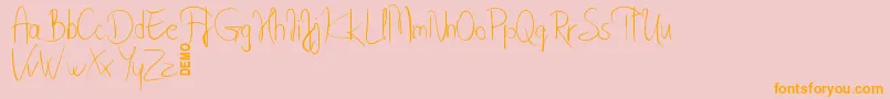 fuente ByndaDemo – Fuentes Naranjas Sobre Fondo Rosa