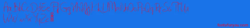 fuente ByndaDemo – Fuentes Rojas Sobre Fondo Azul