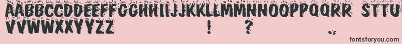 fuente Blaze – Fuentes Negras Sobre Fondo Rosa