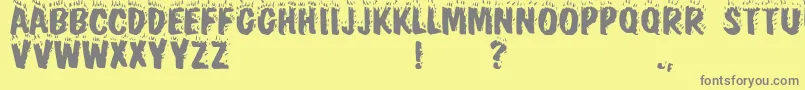 Blaze Font – Gray Fonts on Yellow Background