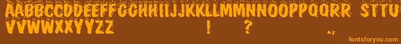 Blaze Font – Orange Fonts on Brown Background