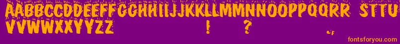 Blaze Font – Orange Fonts on Purple Background