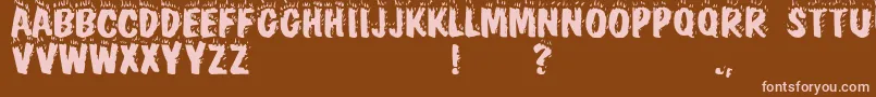 Blaze Font – Pink Fonts on Brown Background