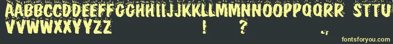 Blaze Font – Yellow Fonts on Black Background