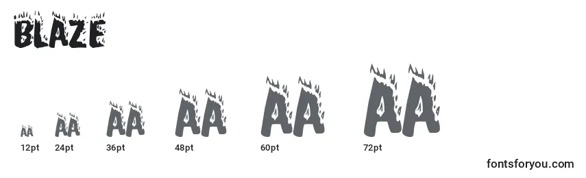 Blaze Font Sizes