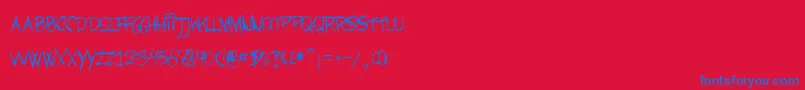 Barbiesjaloussisters Font – Blue Fonts on Red Background