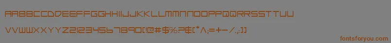 Fonte LowGunScreen – fontes marrons em um fundo cinza